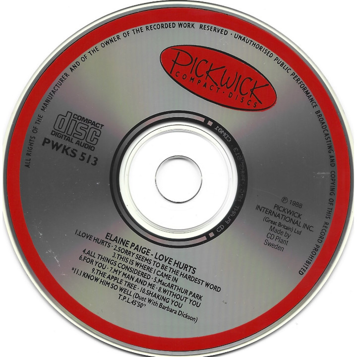 Elaine Paige – Love Hurts