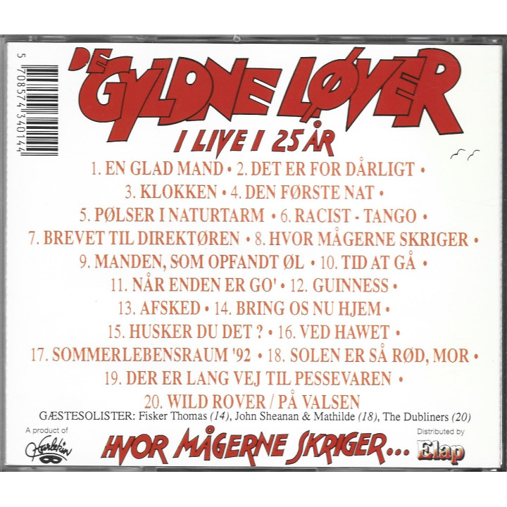 De Gyldne Løver – Hvor Mågerne Skriger... I Live I 25 År