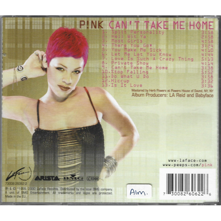 P!NK – Can't Take Me Home