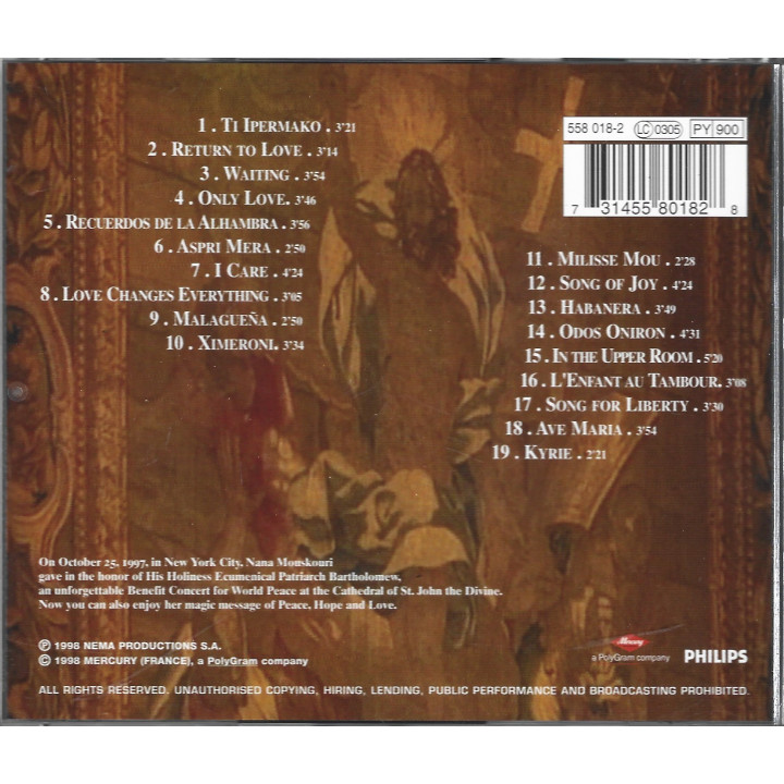 Nana Mouskouri – Concert For Peace